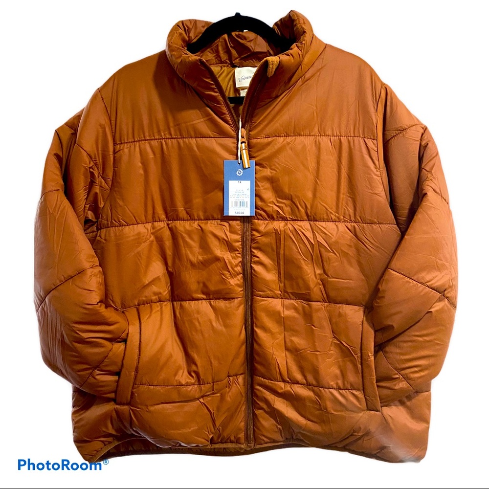 Universal Thread Burnt orange puffer jacket
